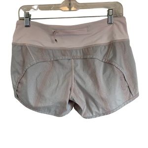 Lululemon Run Speed up shorts sz 6, Sparkle Swift Heathered Spoon Neutral Blush